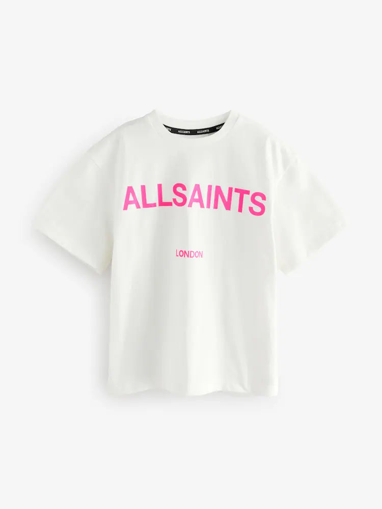 smALLSAINTS Black/Pink Oversized Girls Logo T-Shirts 3 Pack