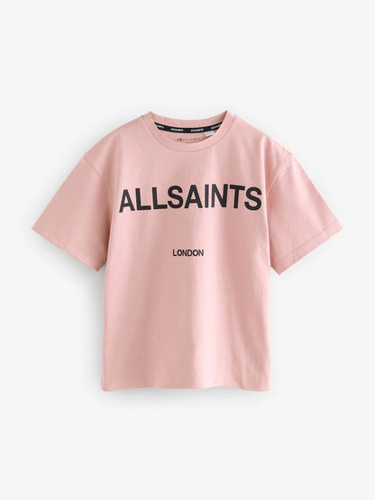smALLSAINTS Black/Pink Oversized Girls Logo T-Shirts 3 Pack