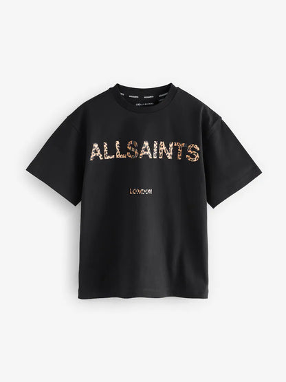smALLSAINTS Black/Pink Oversized Girls Logo T-Shirts 3 Pack