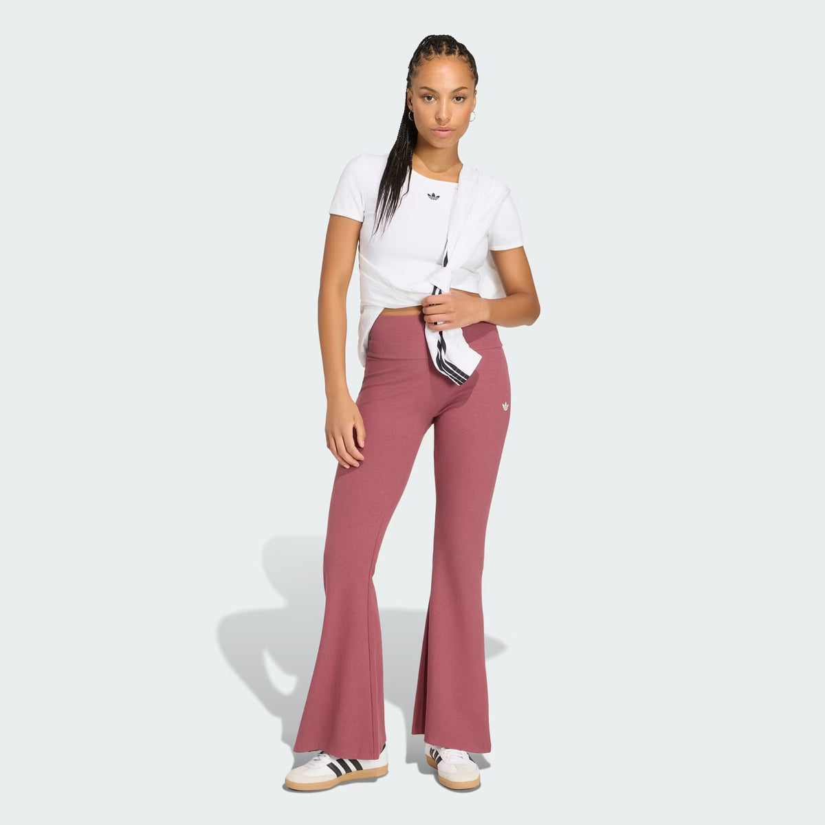 ESSENTIALS RIB FLARED LEGGINGS