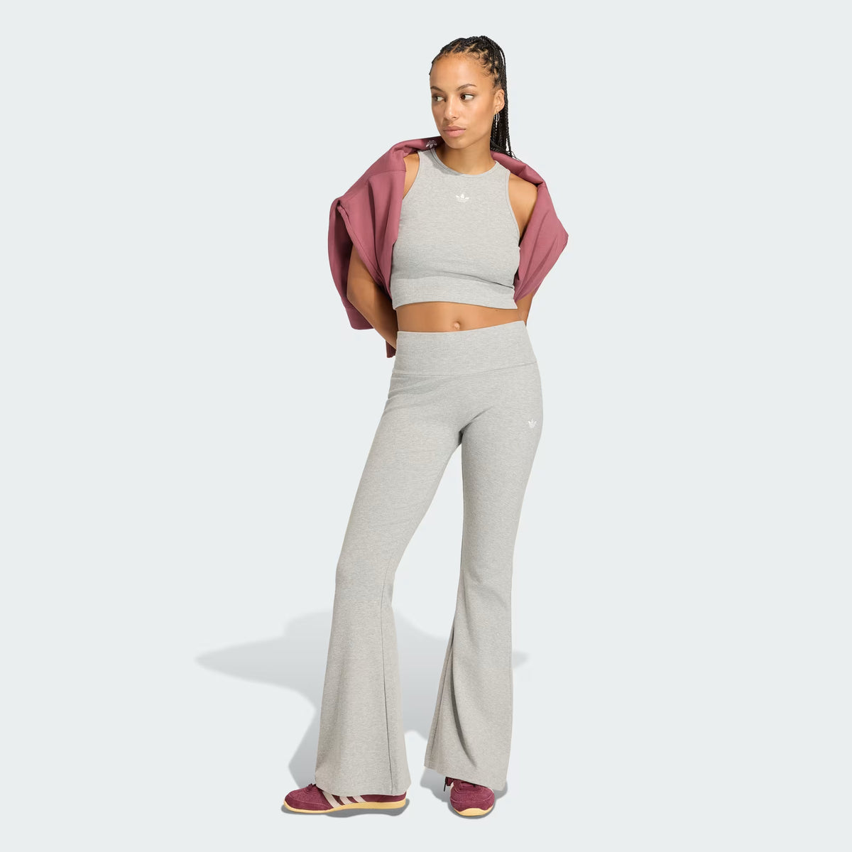 ESSENTIALS RIB FLARED LEGGINGS