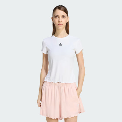 ESSENTIALS SCALLOPED EDGE BABY TEE