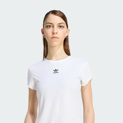 ESSENTIALS SCALLOPED EDGE BABY TEE