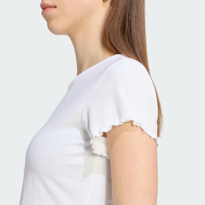 ESSENTIALS SCALLOPED EDGE BABY TEE