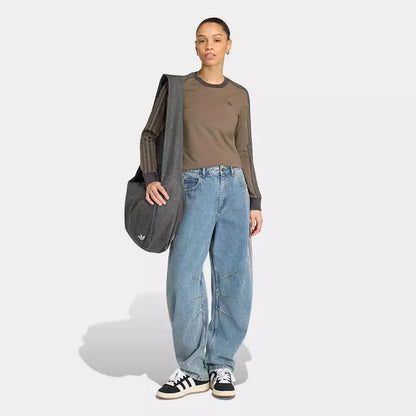 HIGH RISE BARREL LEG DENIM PANT
