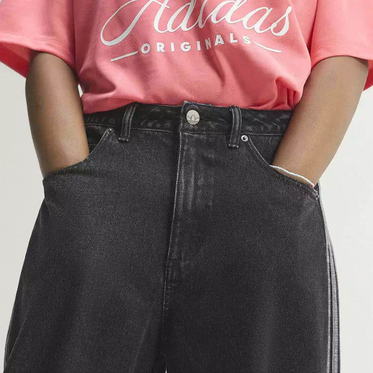 HIGH RISE BARREL LEG DENIM PANT
