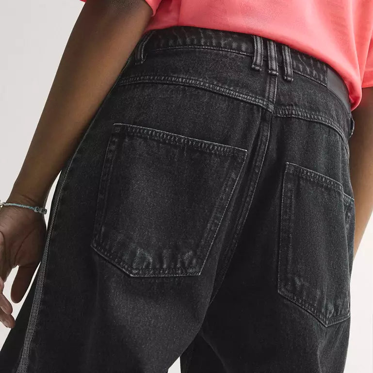 HIGH RISE BARREL LEG DENIM PANT