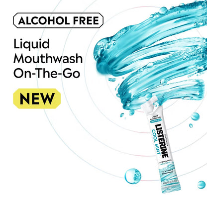 On-The-Go Alcohol-Free Cool Mint Mouthwash Packets
