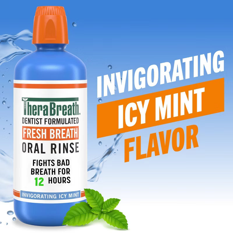 TheraBreath Fresh Breath Mouthwash Alcohol-Free - Icy Mint