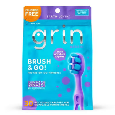 Grin Oral Care Brush & Go - 30ct
