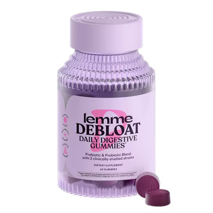 Lemme Debloat Pre + Probiotic Gummies - Bloat Support & Digestion - Blackberry Flavor