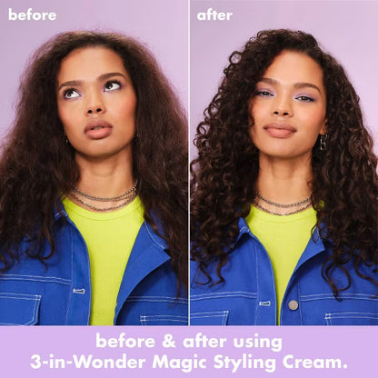 Hair 3-in-Wonder Magic Styling Cream - Flexible Hold + Silky Blowouts + Enhanced Curls - 5 fl oz