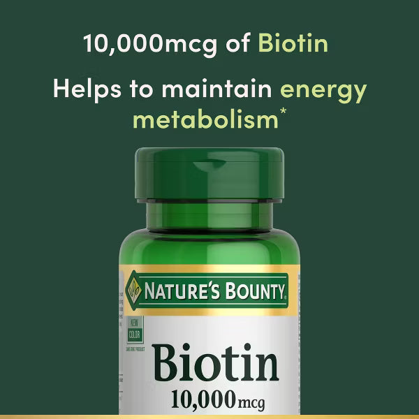Nature's Bounty Biotin 10000mcg Dietary Supplement Softgels - 120ct
