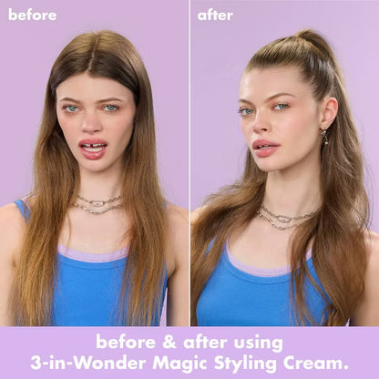 Hair 3-in-Wonder Magic Styling Cream - Flexible Hold + Silky Blowouts + Enhanced Curls - 5 fl oz