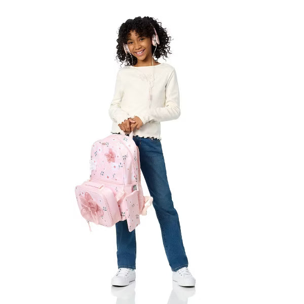 Locker Club Backpack Set with Lunch Box and Headphones - Flower