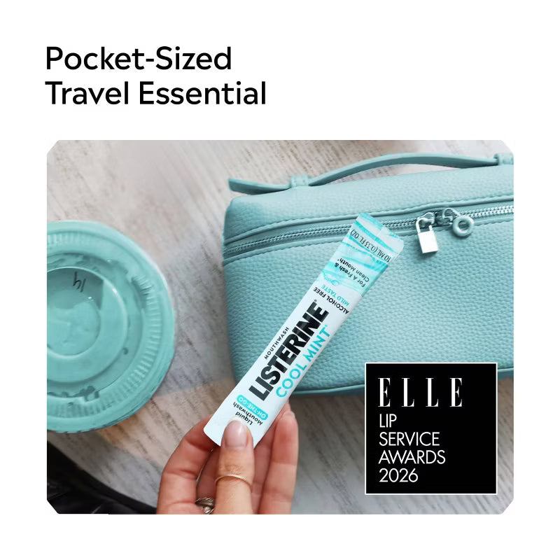 On-The-Go Alcohol-Free Cool Mint Mouthwash Packets