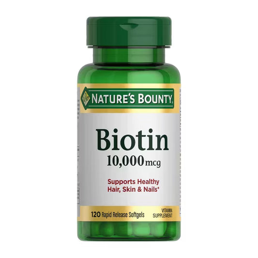 Nature's Bounty Biotin 10000mcg Dietary Supplement Softgels - 120ct