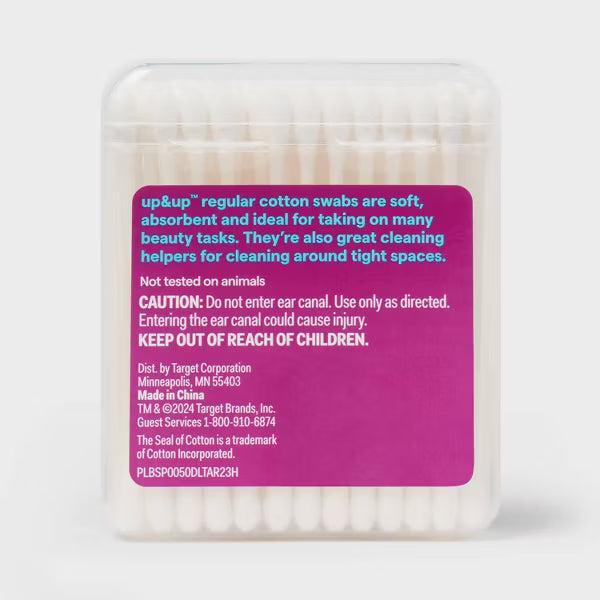 Cotton Swabs Paper Sticks - 50ct
