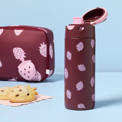 20 oz Stainless Steel Portable Water Bottle - Cat & Jack™ Strawberry