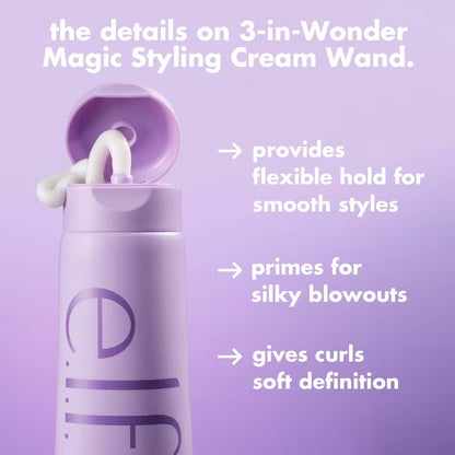 Hair 3-in-Wonder Magic Styling Cream - Flexible Hold + Silky Blowouts + Enhanced Curls - 5 fl oz