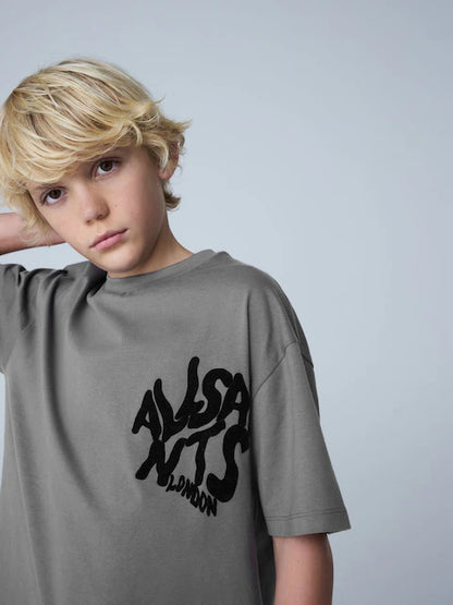 Charcoal Grey/Flocked Orlando T-Shirt and Sweat Shorts Set