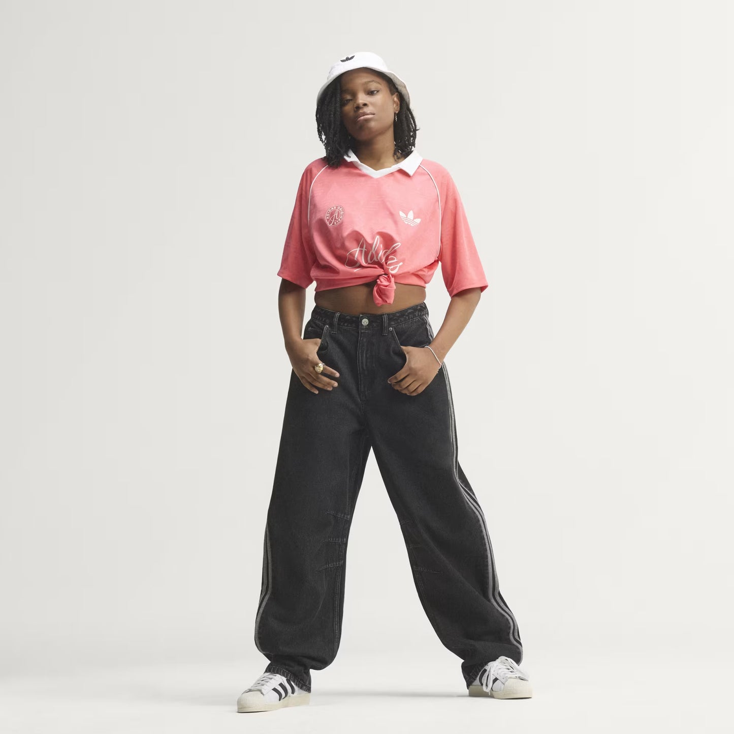 HIGH RISE BARREL LEG DENIM PANT