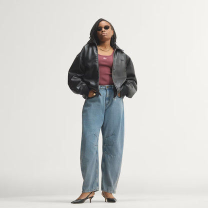 HIGH RISE BARREL LEG DENIM PANT