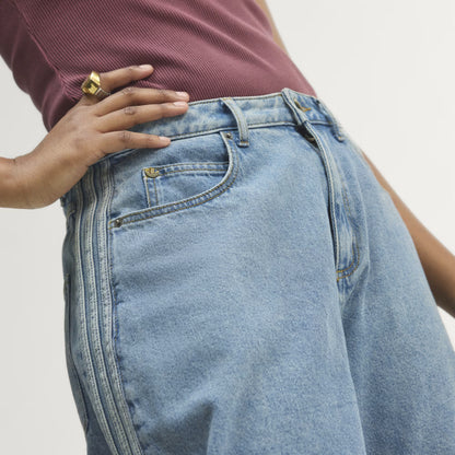 HIGH RISE BARREL LEG DENIM PANT