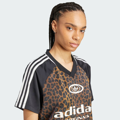 Satin Leopard Print Jersey