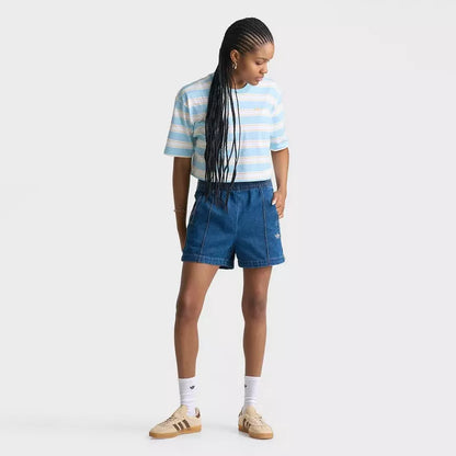 Striped Oversized Cropped T-Shirt