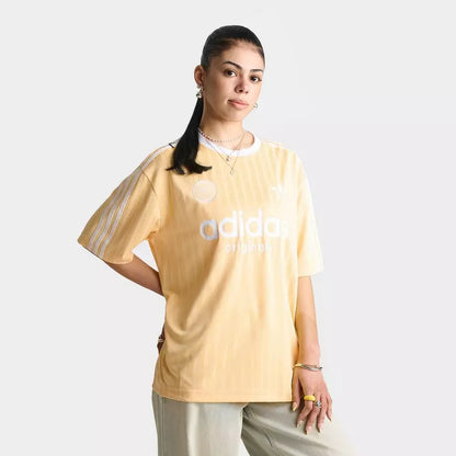 adidas Originals 3 Stripes Oversized Soccer Jersey T-Shirt
