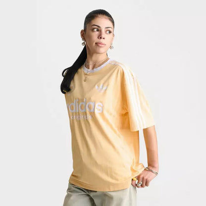 adidas Originals 3 Stripes Oversized Soccer Jersey T-Shirt
