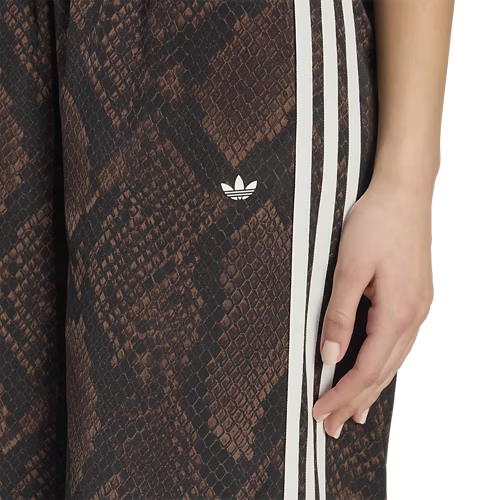 Satin Snake Print Wide Leg Pant