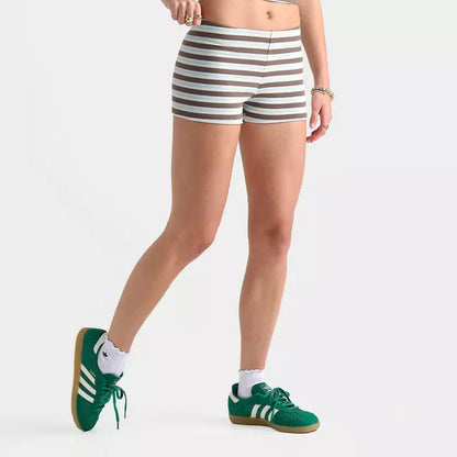 Striped Rib Micro Shorts