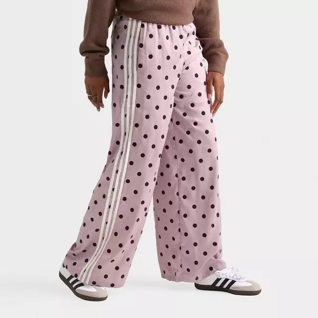 Satin Polka Dots Wide Leg Pant
