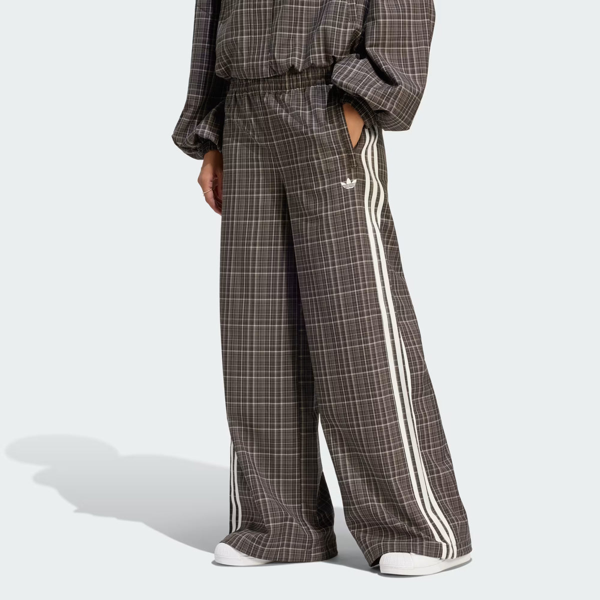 LOOSE CHECK TRACK PANTS