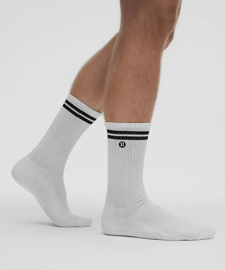 Unisex Daily Essential Crew Socks Stripe