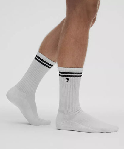 Unisex Daily Essential Crew Socks Stripe
