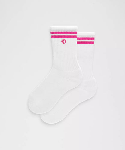 Unisex Daily Essential Crew Socks Stripe