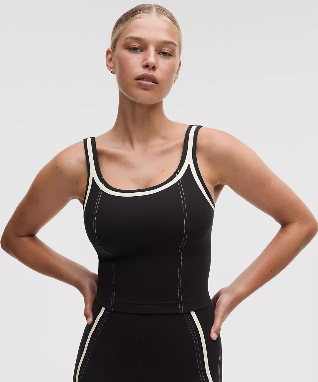 Glow Up Tank Top Medium Support, C/D Cup Pipe Detail