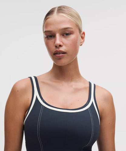 Glow Up Tank Top Medium Support, C/D Cup Pipe Detail