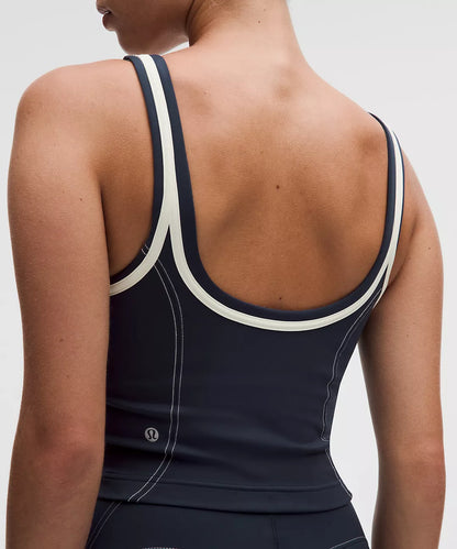 Glow Up Tank Top Medium Support, C/D Cup Pipe Detail