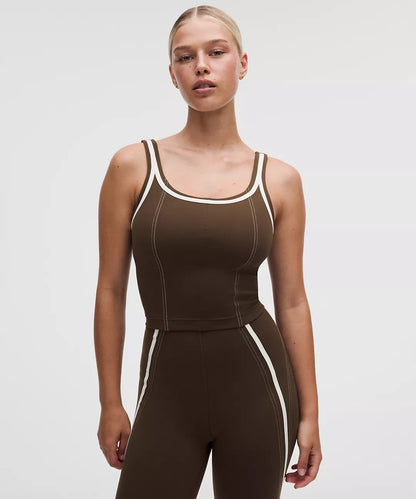 Glow Up Tank Top Medium Support, C/D Cup Pipe Detail