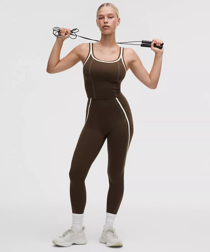 Glow Up Tank Top Medium Support, C/D Cup Pipe Detail