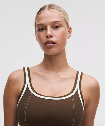 Glow Up Tank Top Medium Support, C/D Cup Pipe Detail