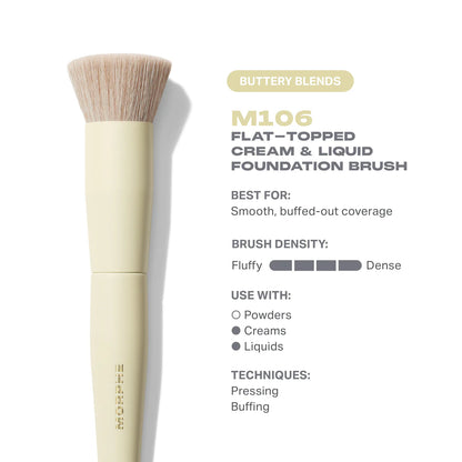 Buttery Blends M106 Flat-Topped Foundation Brush