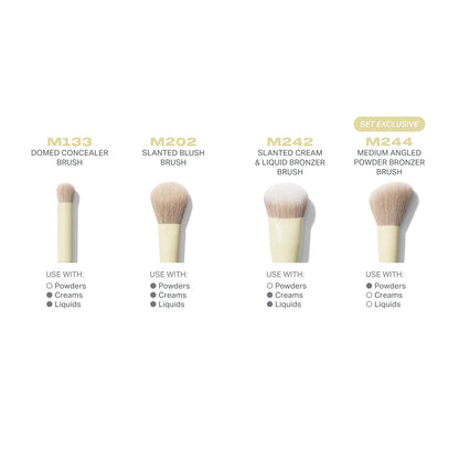 Buttery Blends 4-Piece Face Brush Set