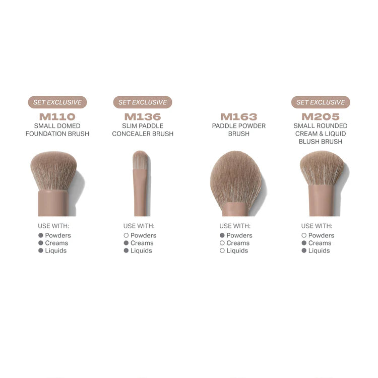 Iced Mocha 4-Piece Face Brush Set