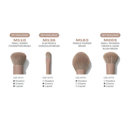 Iced Mocha 4-Piece Face Brush Set