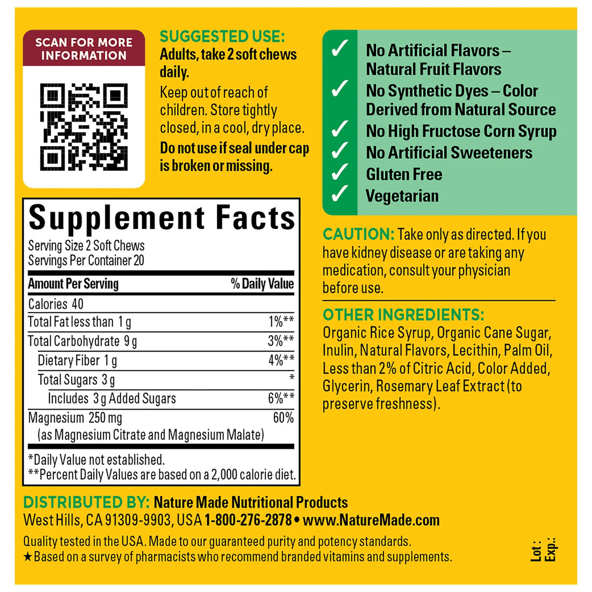 High Absorption Magnesium Complex Soft Chews